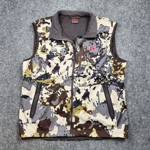 Killik Vest Mens Large Multicolor Camo Softshell Zip Pockets Hunting Outdoor